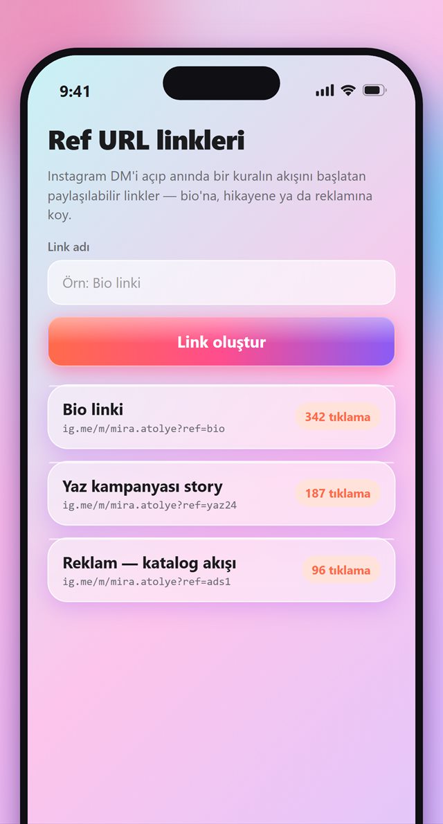 Ref URL linkleri ekranı